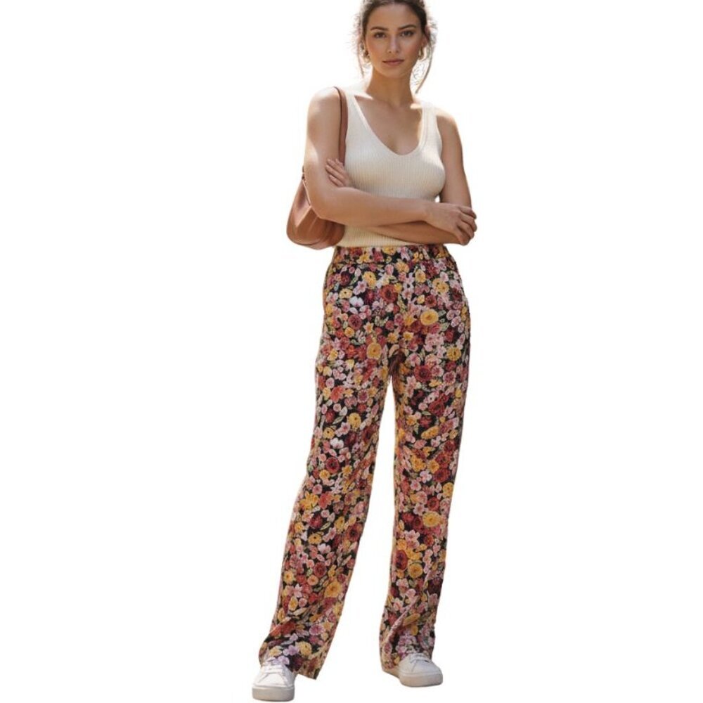 Ganni Floral Print Organic Silk Lounge Pants